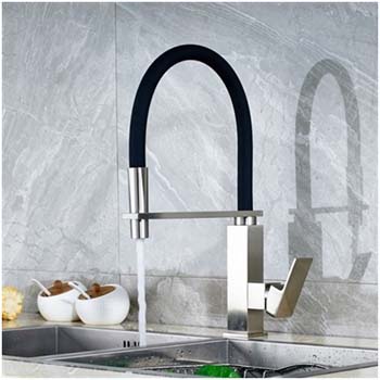 Bari Stainless Steel Kitchen Sink Faucet with Matching Soap Dispenser